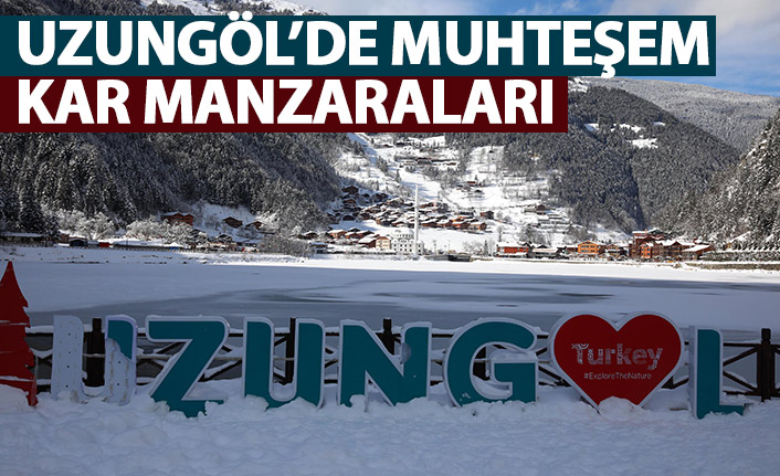 Uzungöl'de muhteşem kar manzaraları
