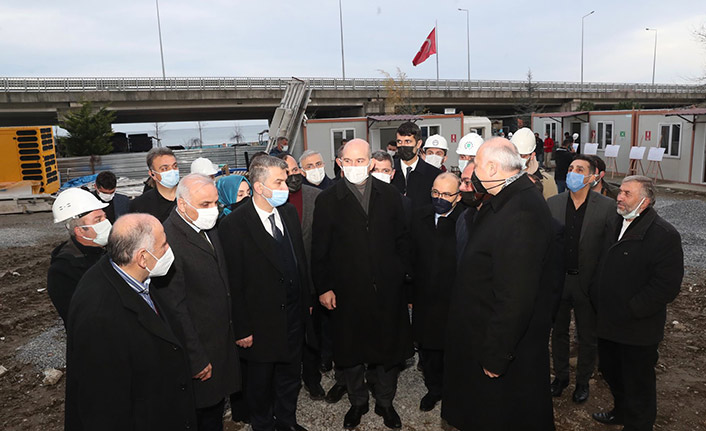 Bakan Soylu Araklı'da incelemeler yaptı