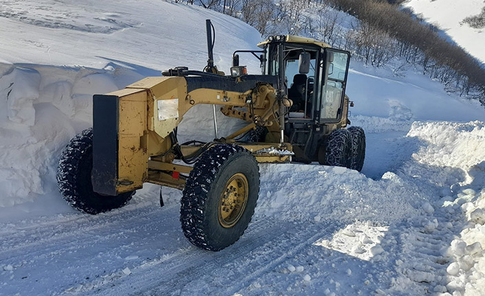 Çığ nedeniyle kapanan yollar açıldı