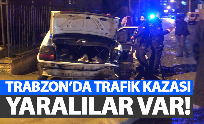 Trabzon'un  Araklı ilçesinde trafik kazası! Yaralılar var
