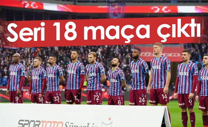 Trabzonspor seriyi 18 maça çıkardı