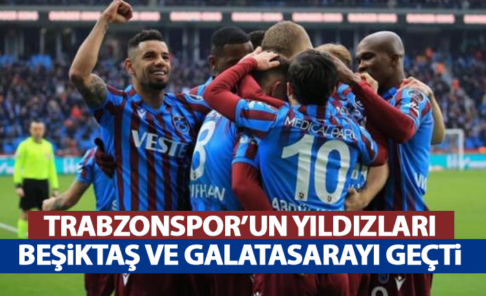 Trabzonspor'un yıldızları Beşiktaş ve Galatasaray'ı geçti