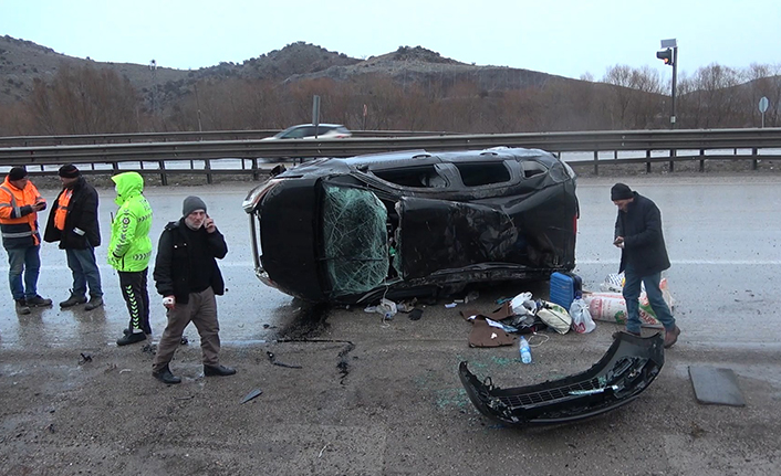 Fransa'dan Gümüşhane'ye giderken kaza!
