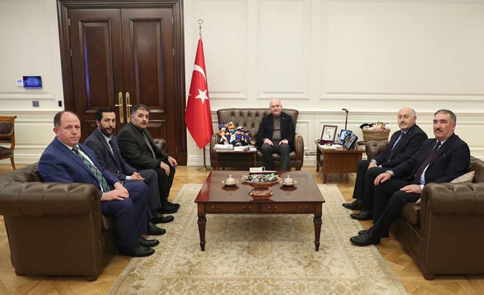 Bayburt Heyeti Bakan Soylu'yu ziyaret etti