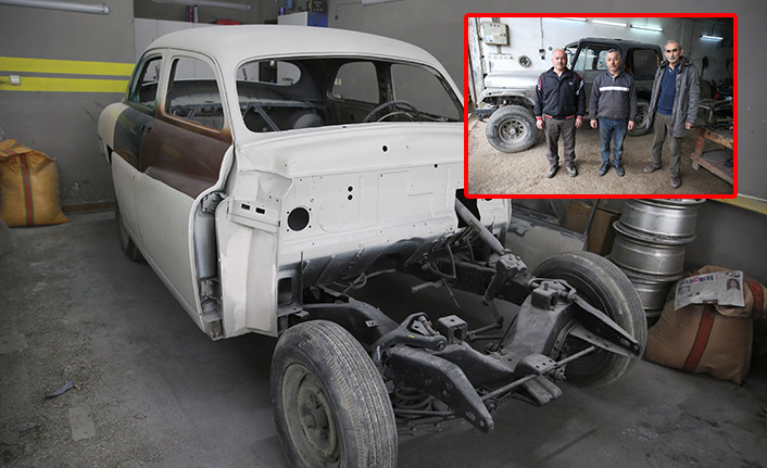 Giresun'da hurda klasik araçlar emektar ustaların ellerinde hayat buluyor