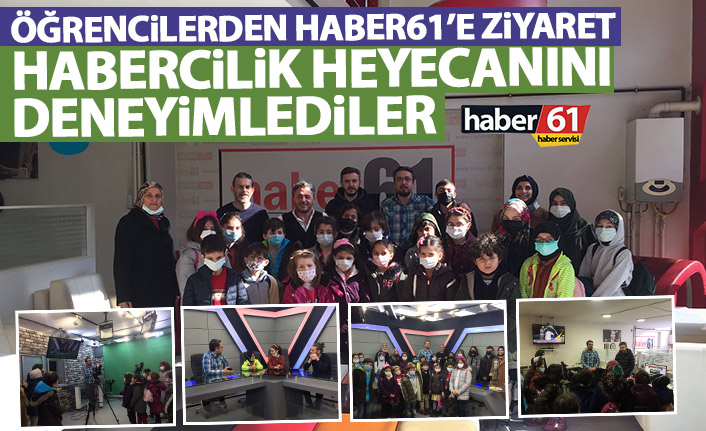 Öğrencilerden Haber61’e ziyaret! Habercilik heyecanını deneyimlediler