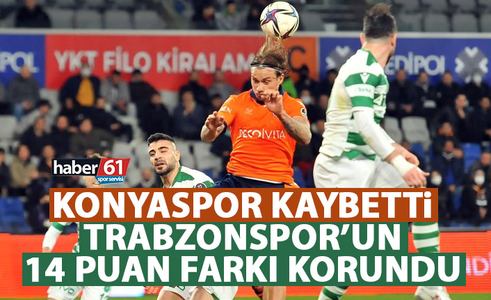 Konyaspor mağlup oldu! Trabzonspor’un 14 puan farkı korundu