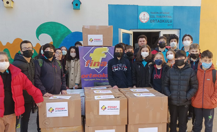 Final Ortaokulu'ndan Ağrı'daki kardeşlerine malzeme desteği