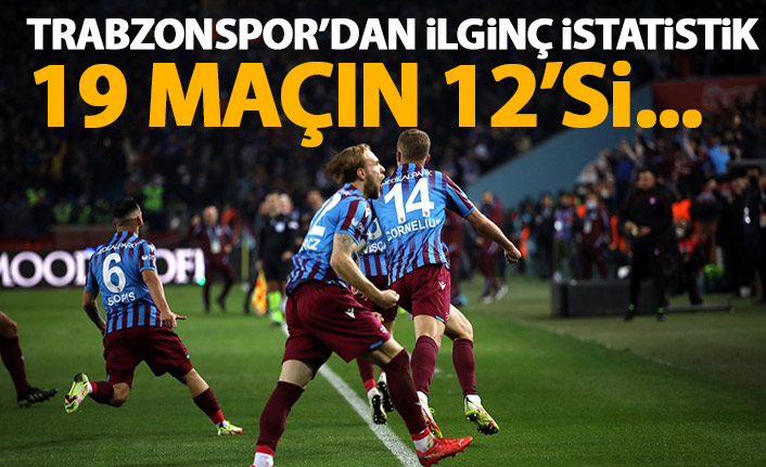 Trabzonspor'dan ilginç istatistik! 19 maçın 12'si...