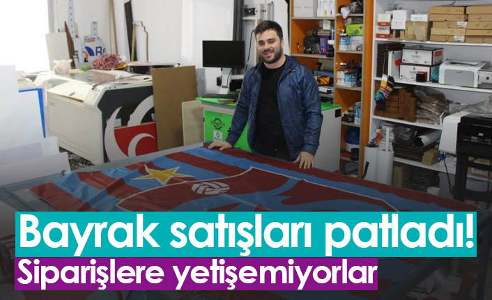 Trabzon'da Trabzonspor bayrağı satışları patladı