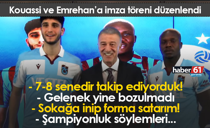 Trabzonspor'da Kouassi ve Emrehan'a imza töreni!