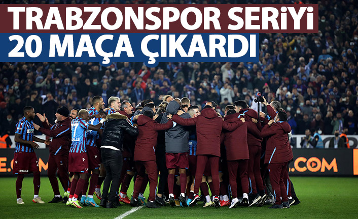 Trabzonspor’da yenilmezlik serisi 20 maça ulaştı