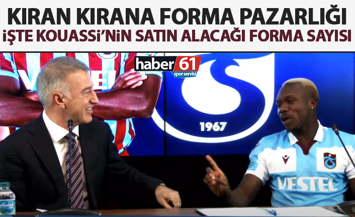 Trabzonspor'da Başkan Ağaoğlu ile Kouassinin canlı yayında forma pazarlığı