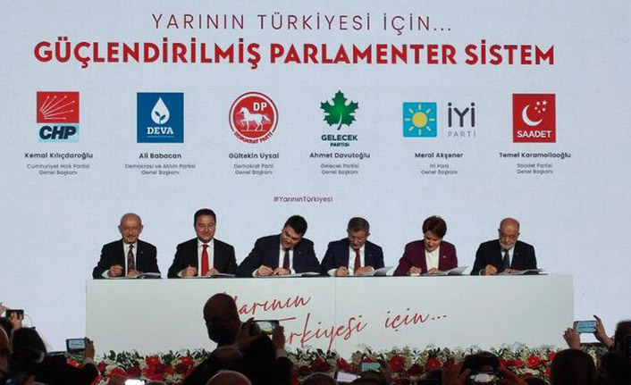 6 muhalefet partisi liderleri imzayı attı! 23 maddelik 'Güçlendirilmiş Parlamenter Sistem' mutabakatı