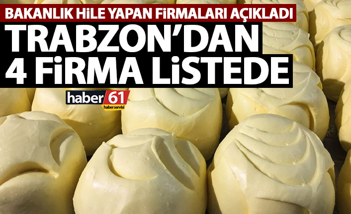 Bakanlık hileli ürünler listesini açıkladı! Trabzon'dan 4 firma!