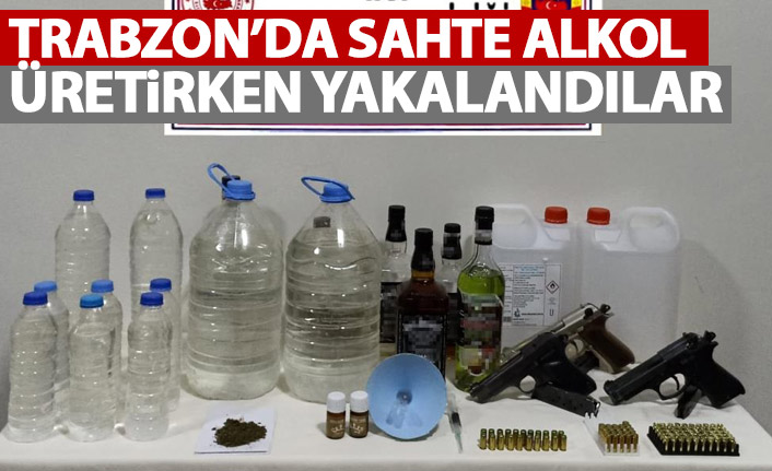 Akçaabat’ta Sahte İçki Operasyonu: Evde Üretim Yapan Şüpheli Yakalandı