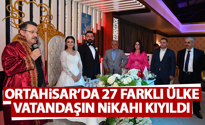 Ortahisar'da 2021 yılında 2 bin 68 çift evlendi