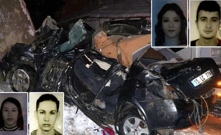Feci kaza: 4 genç hayatını kaybetti