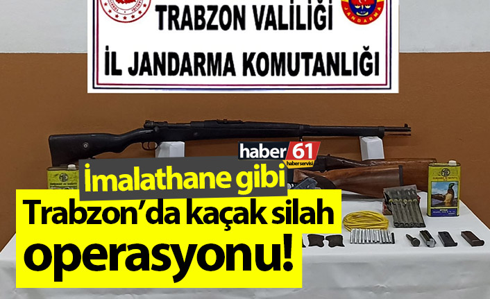 Trabzon’da kaçak silah operasyonu! İmalathane gibi