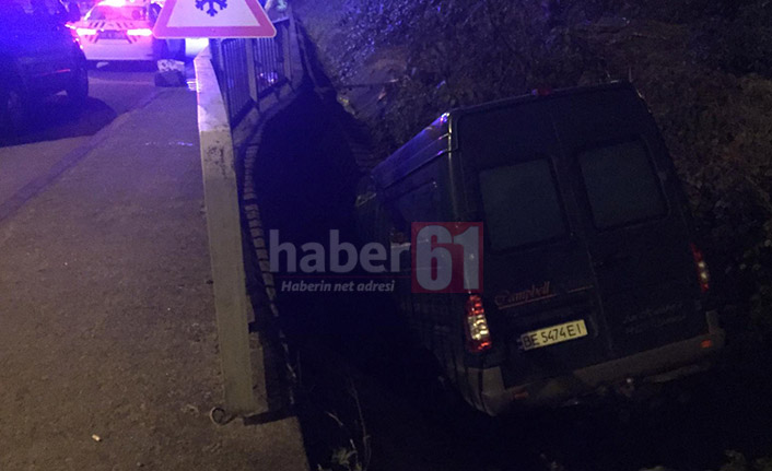 Ukrayna’dan Azerbaycan’a giden Araç Trabzon’da kaza yaptı