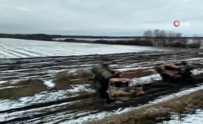 Rus ordusuna ait yakıt ikmal konvoyu imha edildi