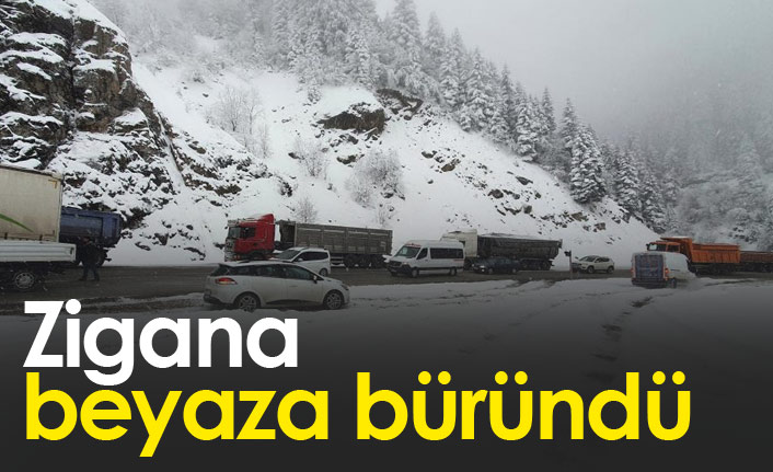 Zigana Geçidi’nde Yoğun Kar Yağışı Ulaşımı Olumsuz Etkiledi