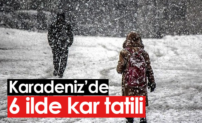 Karadeniz'de 6 ilde eğitime kar engeli