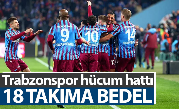Trabzonspor'un 6 yıldızı 18 takıma bedel