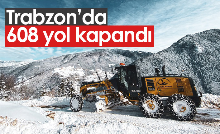 Trabzon'da 608 yol kar nedeniyle kapandı