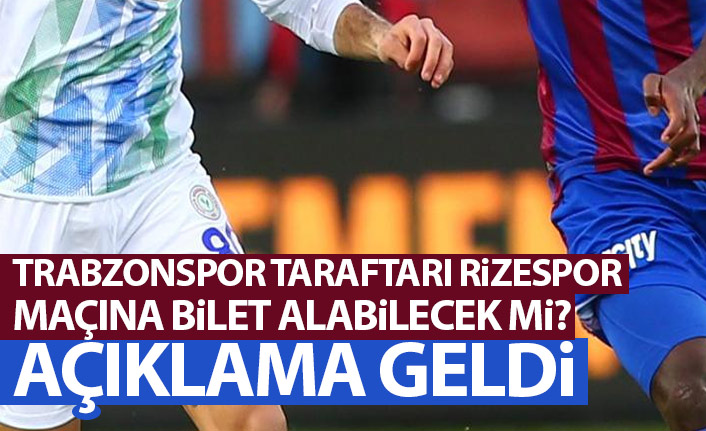 Trabzonspor taraftarı Rizespor maçına bilet alabilecek mi? Açıklama geldi