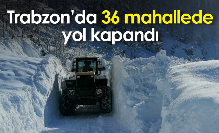Trabzon'da 36 mahalle yolu kapandı