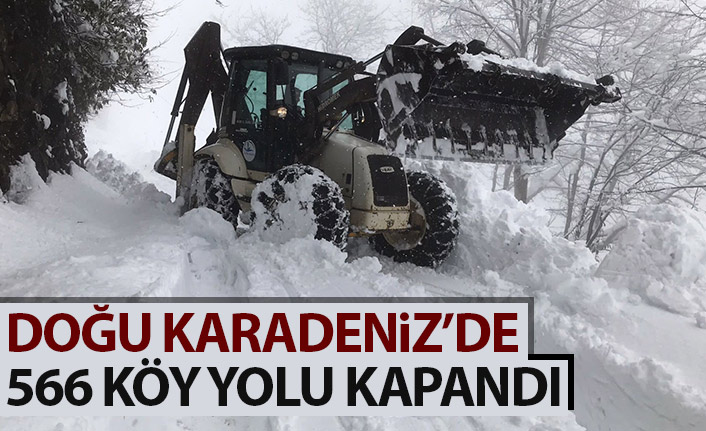 Doğu Karadeniz'de 566 köy yolu ulaşıma kapandı