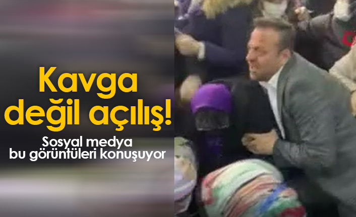 AVM açılışında inanılmaz görüntüler! Birbirlerini çiğnediler...