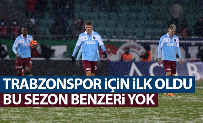 Trabzonspor için Rizespor maçında ilk yaşandı