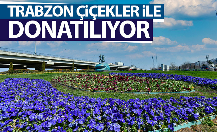 Trabzon çiçekler ile donatılıyor