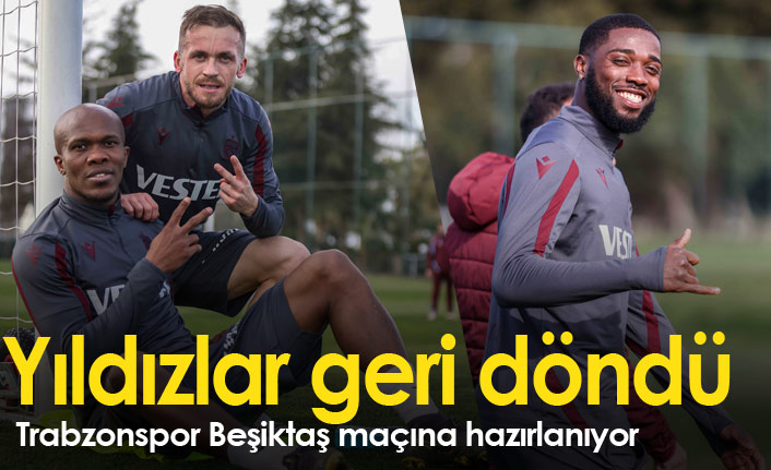 Trabzonspor'da yıldızlar geri döndü, idmanlar sürüyor.