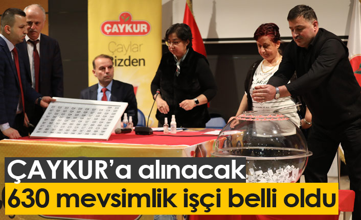 ÇAYKUR'a alınacak 630 mevsimlik işçi belli oldu