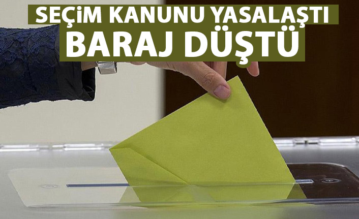 Seçim kanunu yasalaştı! Baraj düştü