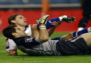 Ayağı kırılmasına rağmen gol attı