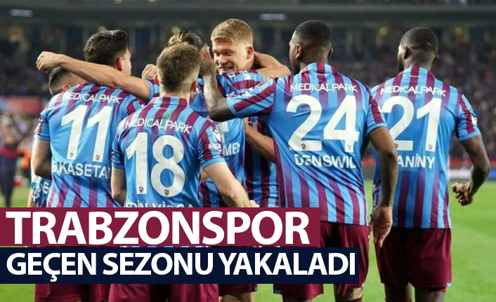 Trabzonspor geçen sezonu yakaladı