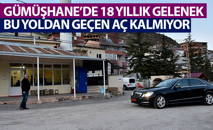 Gümüşhane'de takdirlik gelenek! 18 yıldır yoldan geçenlere iftar veriyorlar