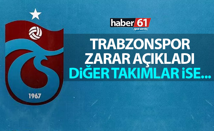 Trabzonspor zarar açıkladı!