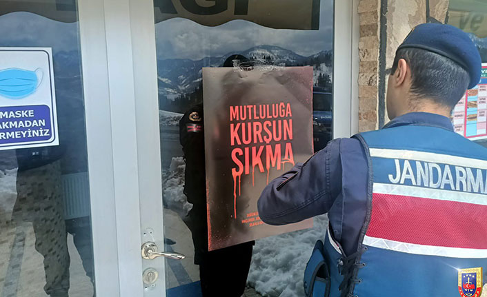 Jandarmadan "Mutluluğa kurşun sıkma" çağrısı