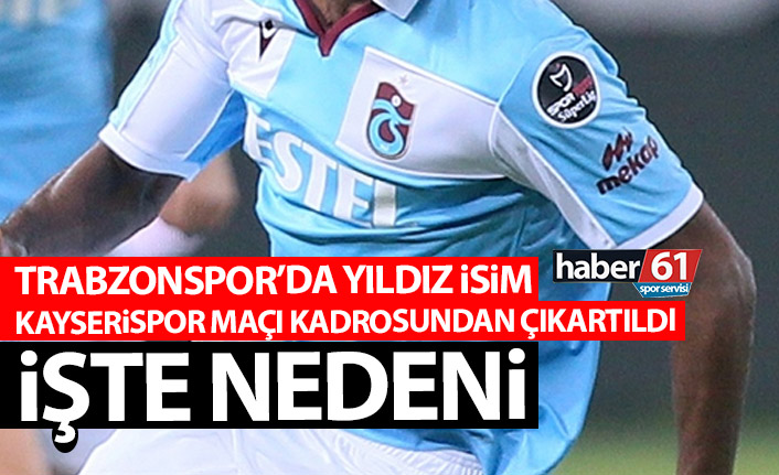 Trabzonspor'da yıldız isim Kayserispor kadrosundan çıkartıldı