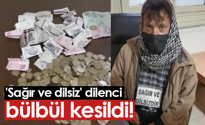 'Sağır ve dilsiz' dilenci zabıtaya bülbül kesildi