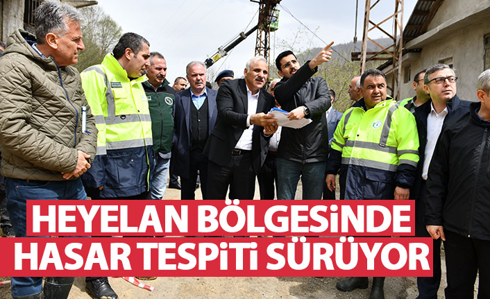 Trabzon'da heyelan bölgesinde hasar tespiti devam ediyor