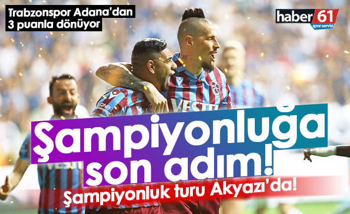 Trabzonspor'dan şampiyonluğa dev adım! Kaldı 1 puan...