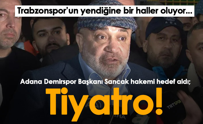 Murat Sancak'tan Trabzonspor maçı sonrası tepki: Tiyatro