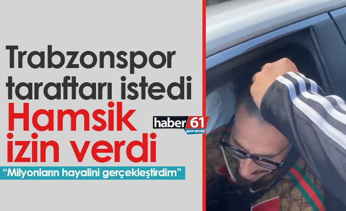Trabzonspor taraftarı Hamsik'in saçını okşadı