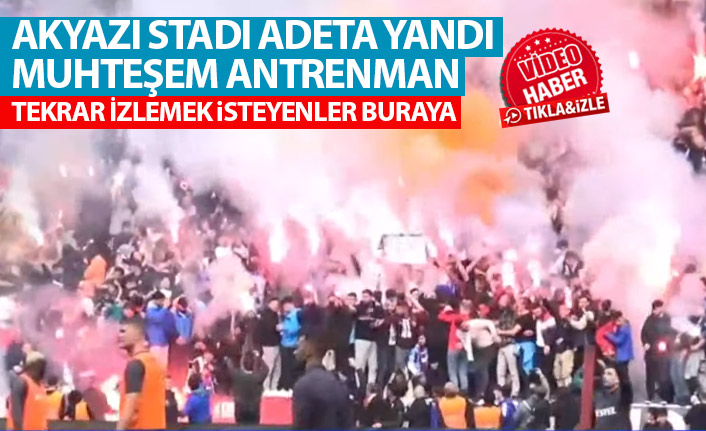 Trabzonspor antrenmanından muhteşem görüntüler! Stat adeta yandı